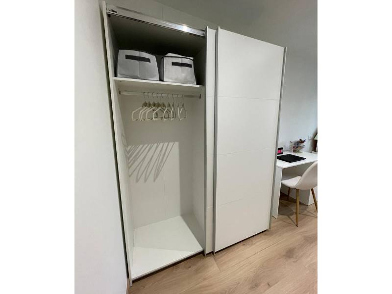 Foto de cliente de Armario con 2 Puertas Correderas Color Blanco Artik 150x200 cm