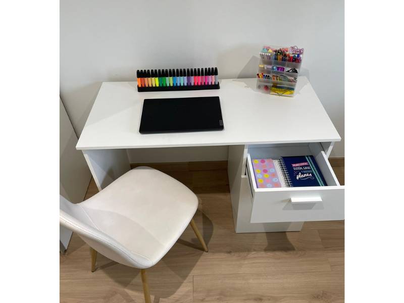 Foto de cliente de Mesa escritorio Just Blanco 108 cm