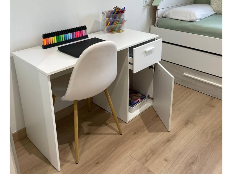 Foto de cliente de Mesa escritorio Just Blanco 108 cm