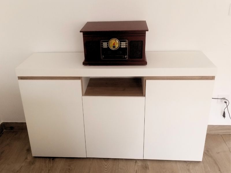 Foto de cliente de Aparador Elis 3 puertas 1 hueco blanco naturale 140 cm