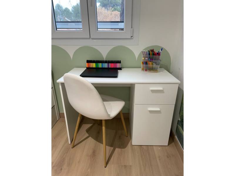 Foto de cliente de Mesa escritorio Just Blanco 108 cm