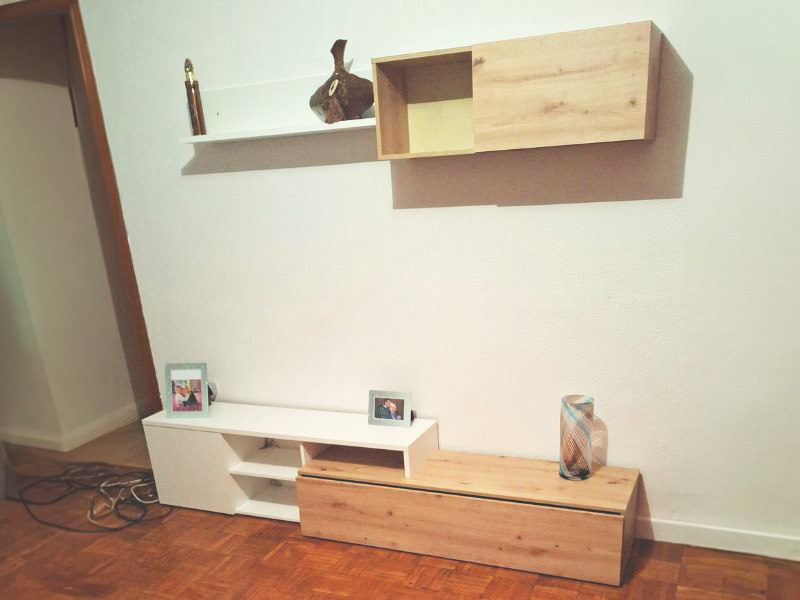Foto de cliente de Mueble de salón Julia roble nodi y blanco artik 220 cm