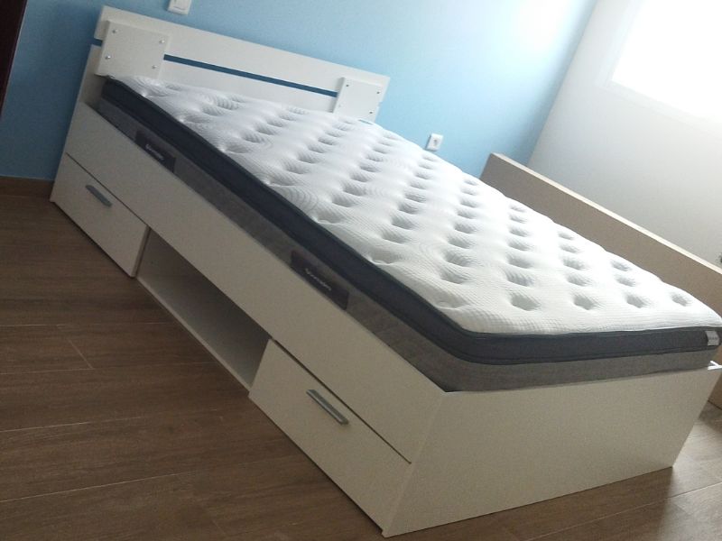 Foto de cliente de Cama Doble Michigan Color Blanco Con Cajones 135 O 140 cm