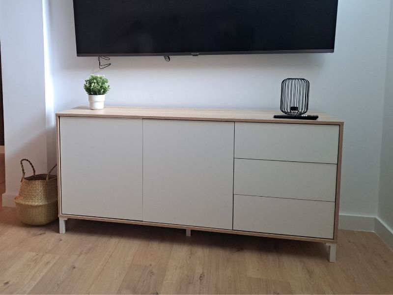 Foto de cliente de Aparador Brooklyn 2p 3c Roble Canadian y Blanco Artik 154 cm