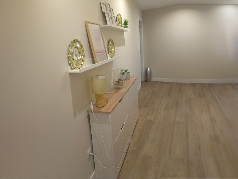 Foto de cliente de Mueble Zapatero Recibidor 2 Trampones Pasillo Tivoli Blanco Mate 74 cm
