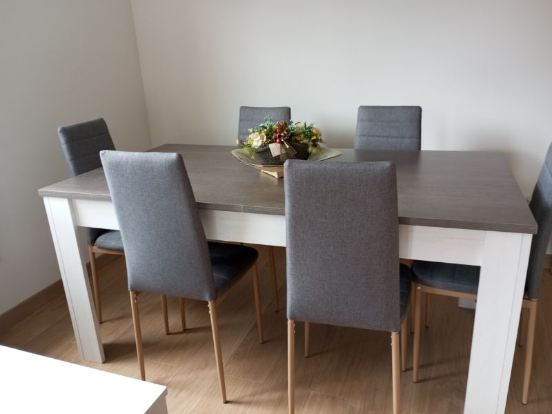 Foto de cliente de Mesa comedor extensible Cemento 140-190x90 cm
