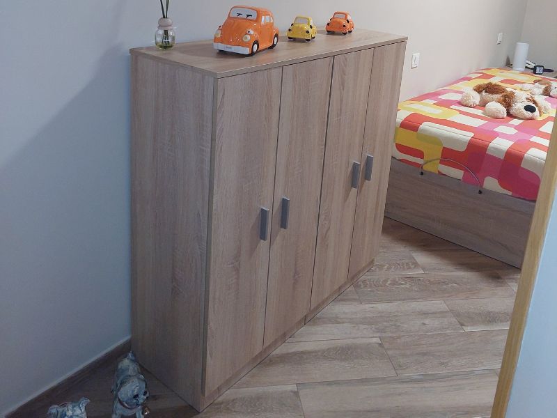 Foto de cliente de Mueble Zapatero Recibidor Armario Con 2 Puertas Y Estantes Roble Canadian 55 cm