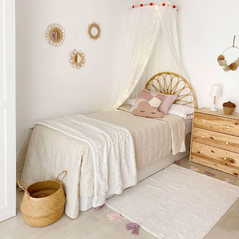 Foto de cliente de Cama Canapé Blanco De Apertura Lateral Con Base Tapizada (90x190 cm)