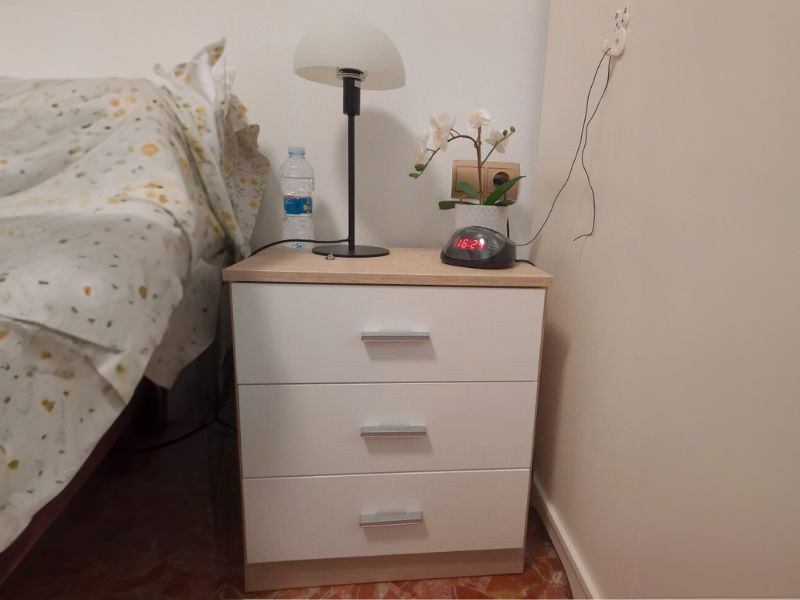 Foto de cliente de Dormitorio Matrimonio Estilo Nórdico Completo Principal Blanco Mate y Roble Sahara