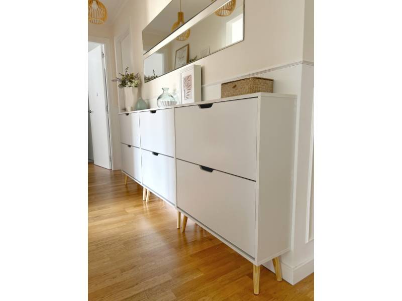 Foto de cliente de Mueble Zapatero Recibidor Nórdico Fiano 2 Trampones 80 cm