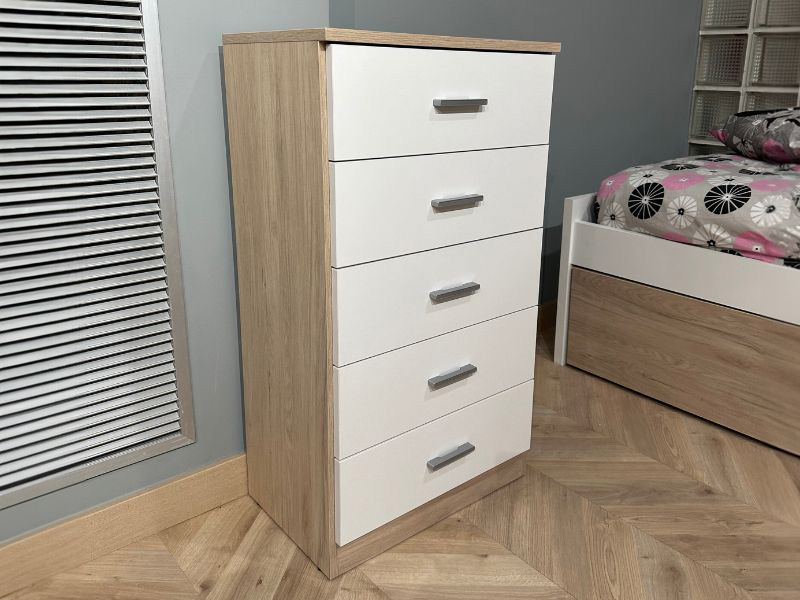 Foto de cliente de Dormitorio Matrimonio Estilo Nórdico Completo Principal Blanco Mate y Roble Sahara