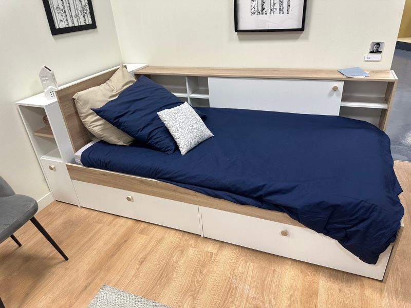 Foto de cliente de Cama Life Con Almacenaje Dormitorio Juvenil Blanco Y Roble Kronberg 90x190-200 cm