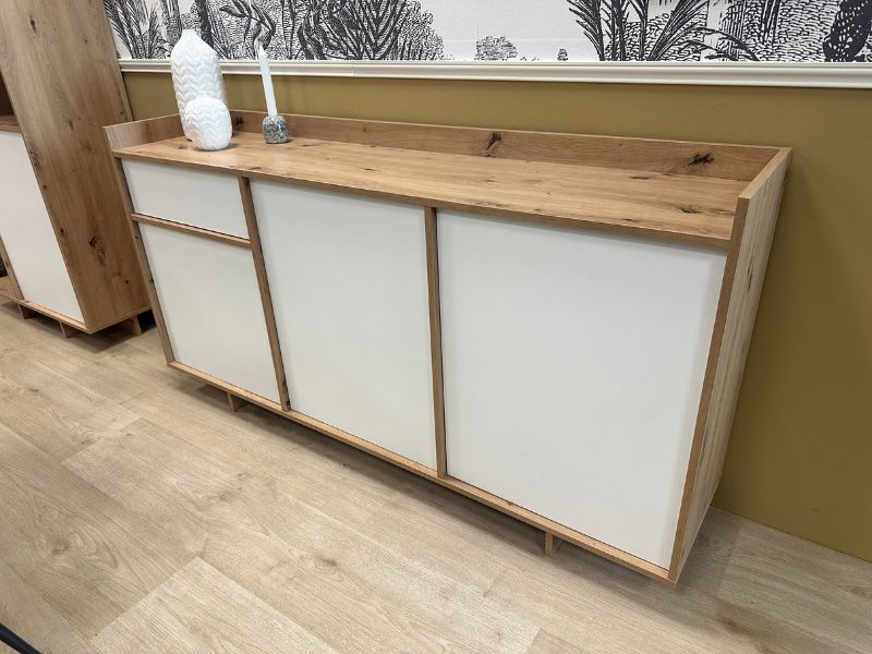 Foto de cliente de Aparador Salón Lead 3 Puertas Roble Artisan y Blanco Mate 157 cm