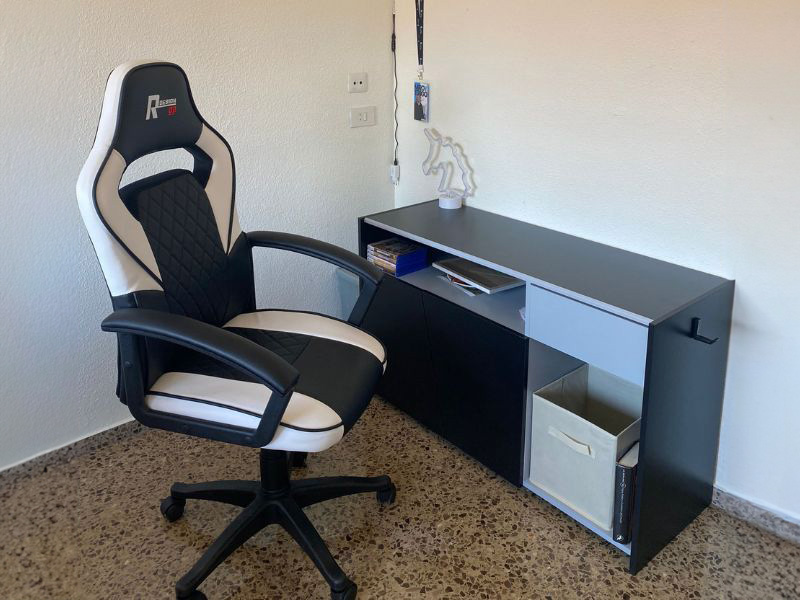 Foto de cliente de Mueble TV TexGen Color Negro Stipple 113x67x40 cm