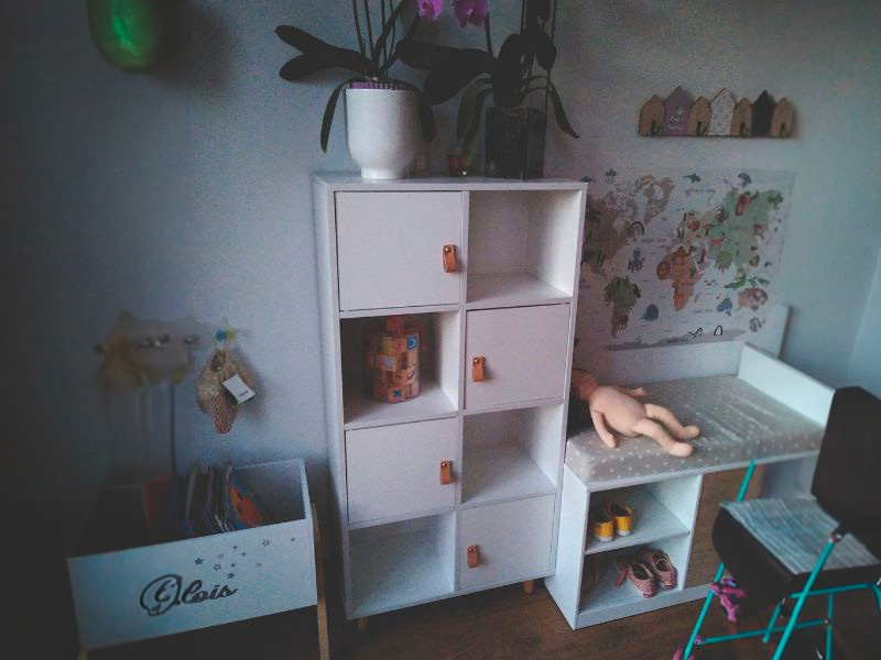 Foto de cliente de Estantería Anzio 4 Puertas y 4 Huecos de Salón en Color Blanco Mate 60x119x29 cm