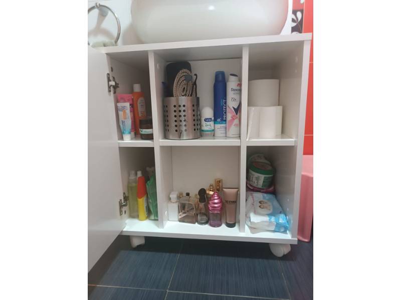 Foto de cliente de Mueble de Baño con Patas (con ruedas) Sintra Blanco Brillo 59 cm