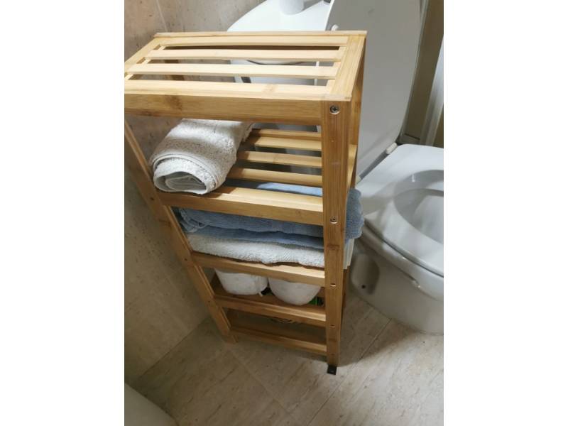 Foto de cliente de Estantería Alta 4 Estantes N'Modul En Bambú 32x78x19 cm