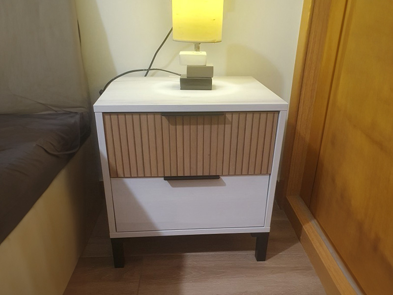 Foto de cliente de Dormitorio Matrimonio Moderno Arles Color Blanco Albo y Roble Rayado 135-160 cm