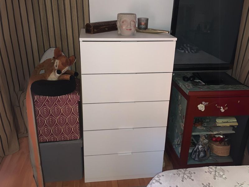 Foto de cliente de Cómoda De 5 Cajones Color Blanco Artik Dormitorio 60x110 cm