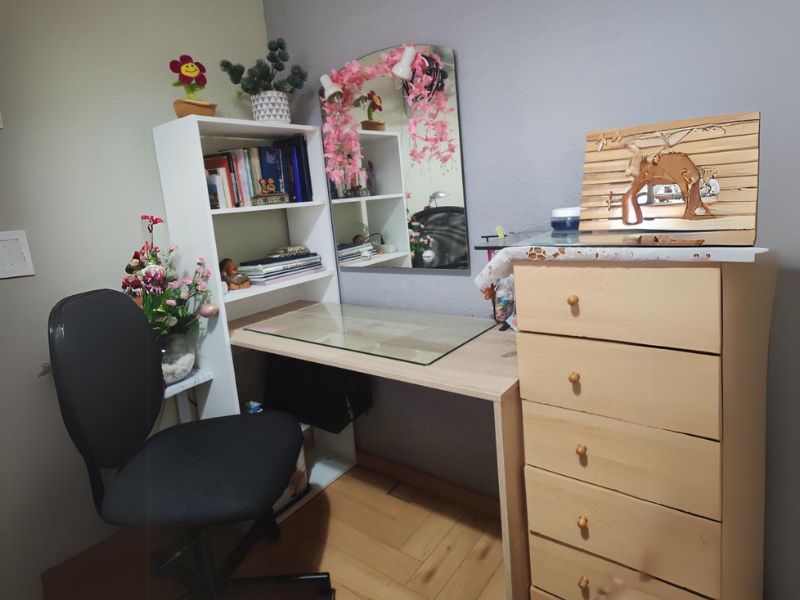 Foto de cliente de Mesa de escritorio con estantería Duplo 120 cm
