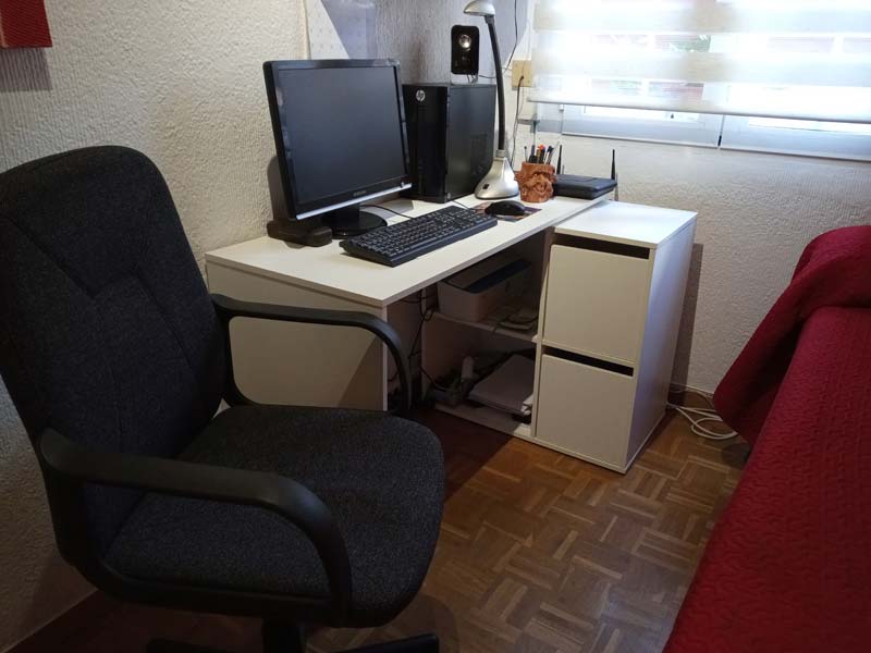 Foto de cliente de Escritorio Moderno Multi Posiciones Color Blanco Artik 120 cm