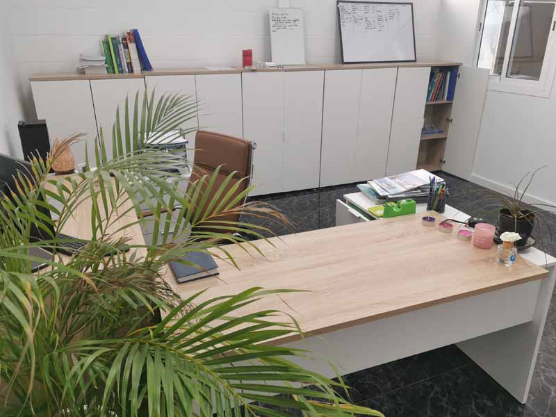 Foto de cliente de Mesa oficina escritorio office roble y blanco 145 cm
