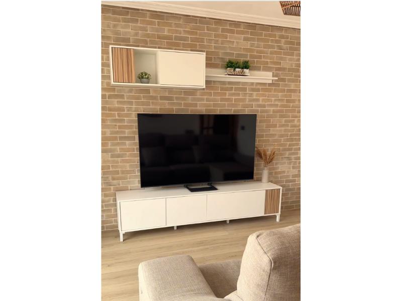Foto de cliente de Mueble De Salón Ethna En Color Blanco Artik Y Natur 200 cm