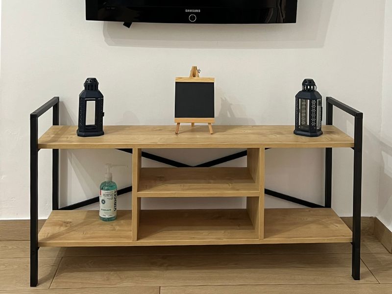 Foto de cliente de Mueble TV Rus Estilo Industrial Safir y Negro 120 cm