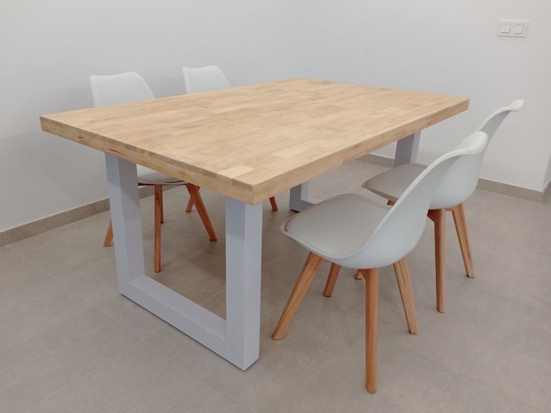 Foto de cliente de Mesa Comedor Estilo Nórdico Loft Madera Roble Nordish y Blanco 160x100 cm