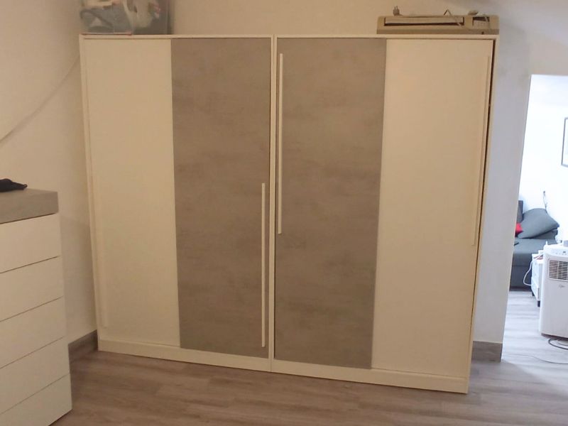 Foto de cliente de Armario Con Puerta Corredera Max Blanco Y Cemento 120X200 cm