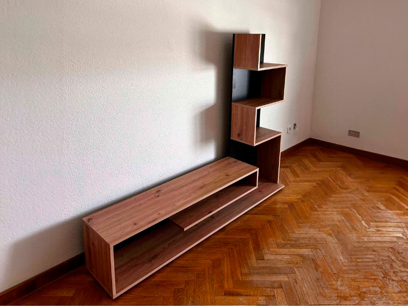 Foto de cliente de Mueble Salón Snake Color Roble Artisan y Negro 160 cm