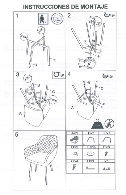 Foto de cliente de Silla Salón Comedor Easy Color Marrón
