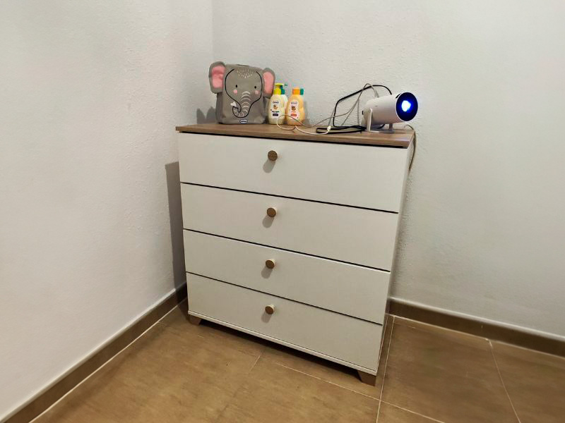 Foto de cliente de Dormitorio Matrimonio Completo Izzy Moderno En Blanco Mate Y Roble Kronberg (Cama+Cajonera+Mesitas)