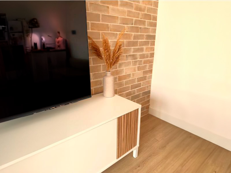 Foto de cliente de Pack Muebles Salón Ethna Blanco Y Natur Estilo Moderno