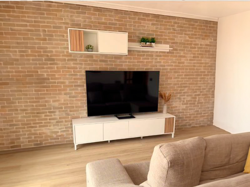 Foto de cliente de Pack Muebles Salón Ethna Blanco Y Natur Estilo Moderno