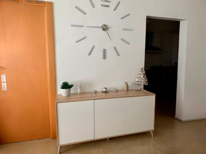 Foto de cliente de Pack salón Kikua Plus estilo nórdico roble y blanco artik