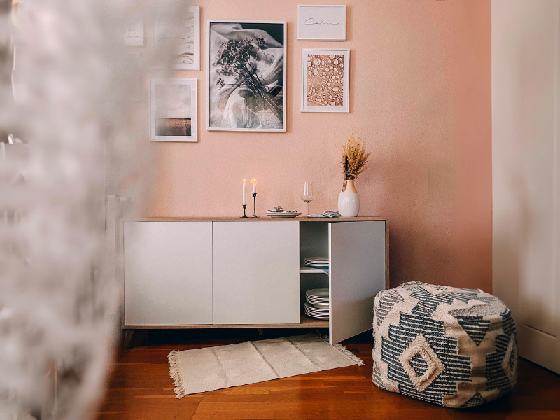 Foto de cliente de Pack salón Kikua Plus estilo nórdico roble y blanco artik