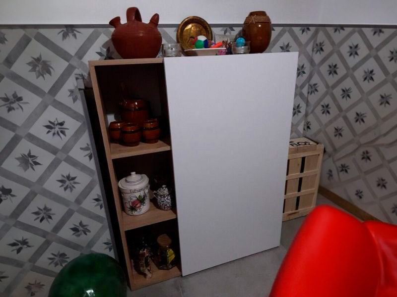 Foto de cliente de Aparador de Salón Moderno Donna Blanco Mate y Roble 80 cm