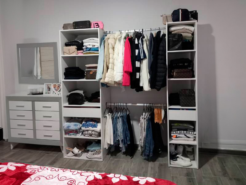 Foto de cliente de Armario Vestidor Abierto Dormitorio Cloe Color Blanco 200x200 cm