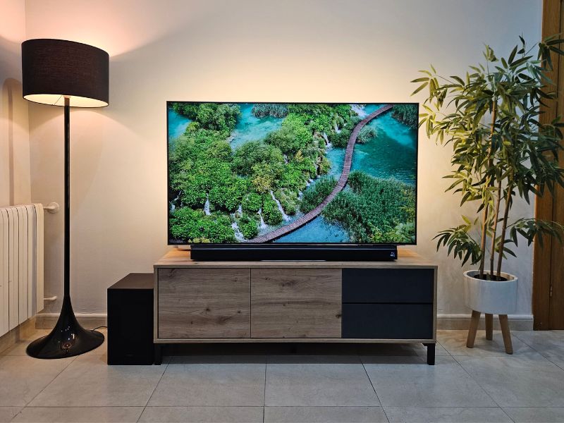 Foto de cliente de Mueble TV Brooklyn 130 cm Color Roble Nodi y Gris Antracita