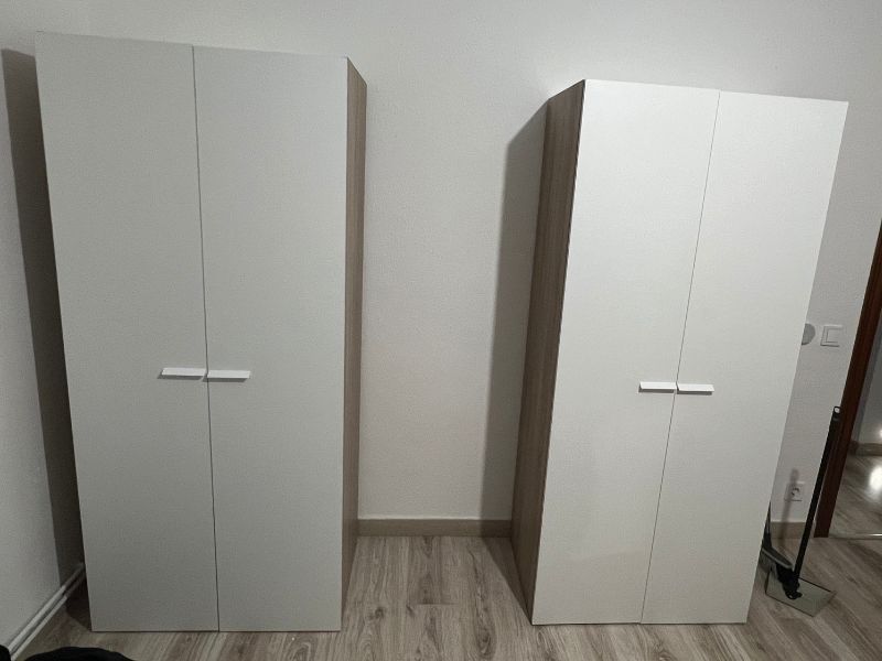 Foto de cliente de Armario 2 Puertas Tibet Color Roble Cambrian y Blanco 79x180 cm