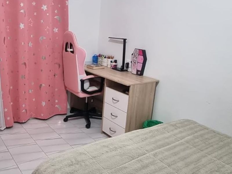 Foto de cliente de Escritorio con cajones blanco y roble Aris 123 cm
