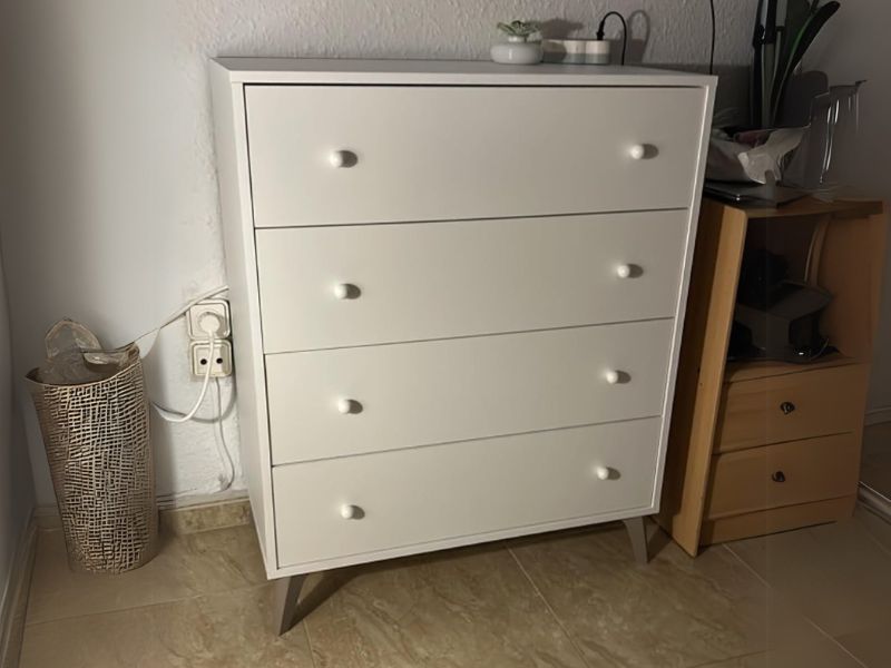 Foto de cliente de Cómoda De 4 Cajones Juvenil Blanca Sweet 78x95 cm