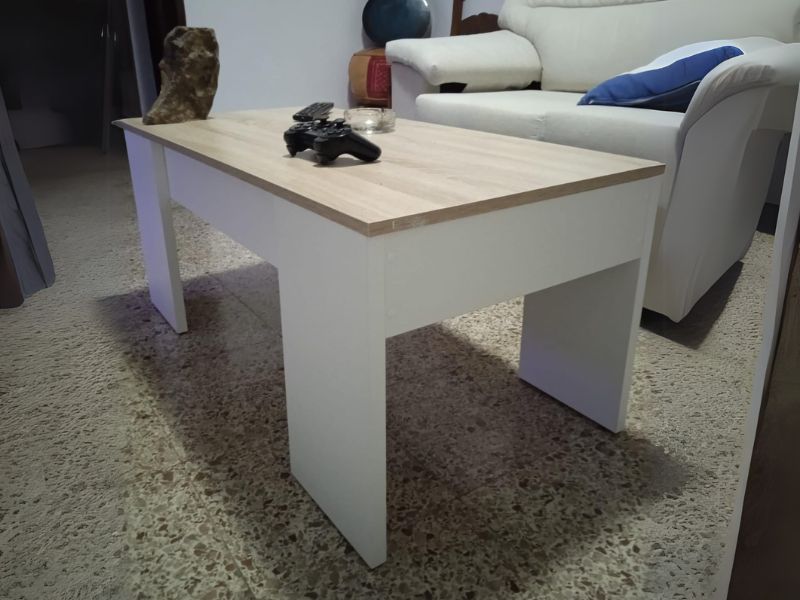Foto de cliente de Pack de muebles de salón nórdicos blanco y roble