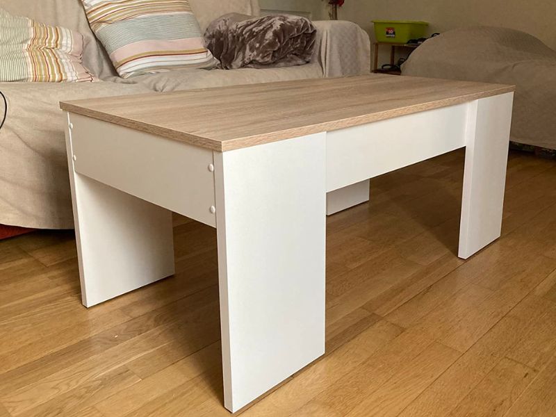 Foto de cliente de Pack de muebles de salón nórdicos blanco y roble