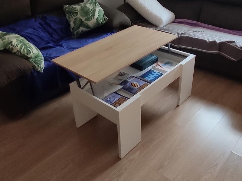 Foto de cliente de Pack de muebles de salón nórdicos blanco y roble