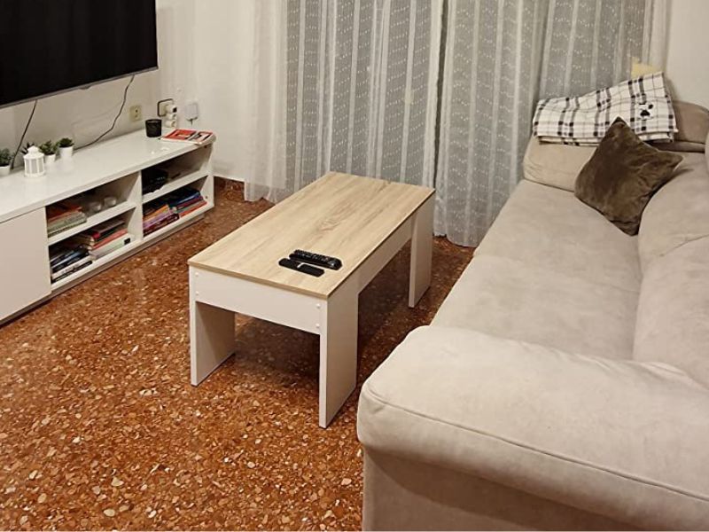 Foto de cliente de Pack de muebles de salón nórdicos blanco y roble