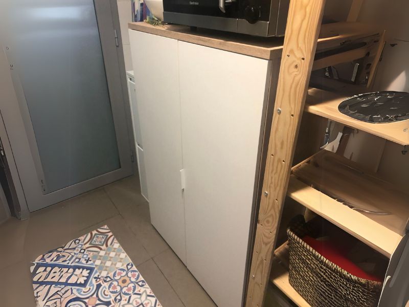 Foto de cliente de Estantería Baja Office Para Oficina Color Blanco Artik Y Roble Canadian 119x80x33 cm