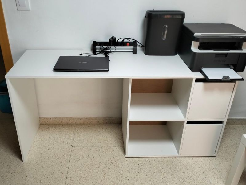 Foto de cliente de Escritorio Moderno Multi Posiciones Color Blanco Artik 120 cm