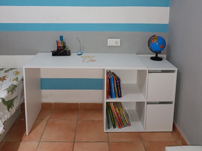 Foto de cliente de Escritorio Moderno Multi Posiciones Color Blanco Artik 120 cm